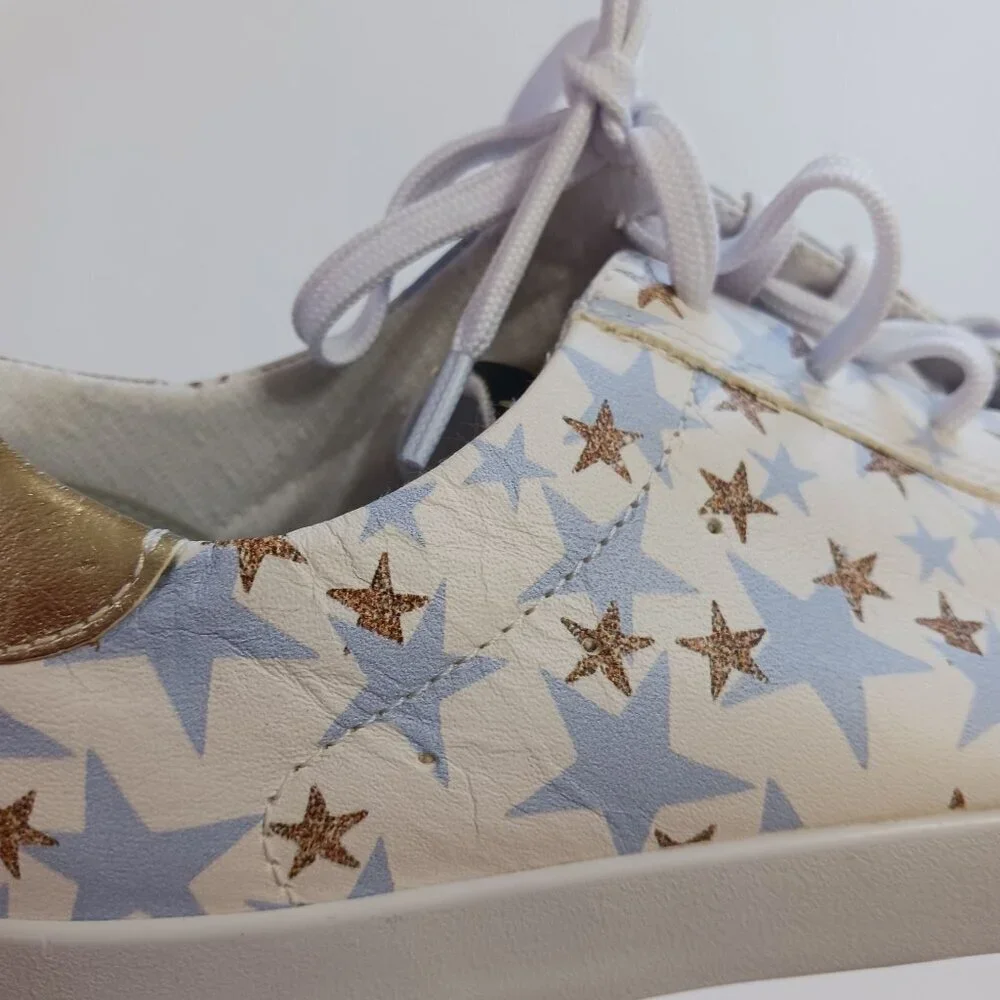 NEW OTBT Court Star Print Sneakers 9M Leather Made In Brazil NWOB